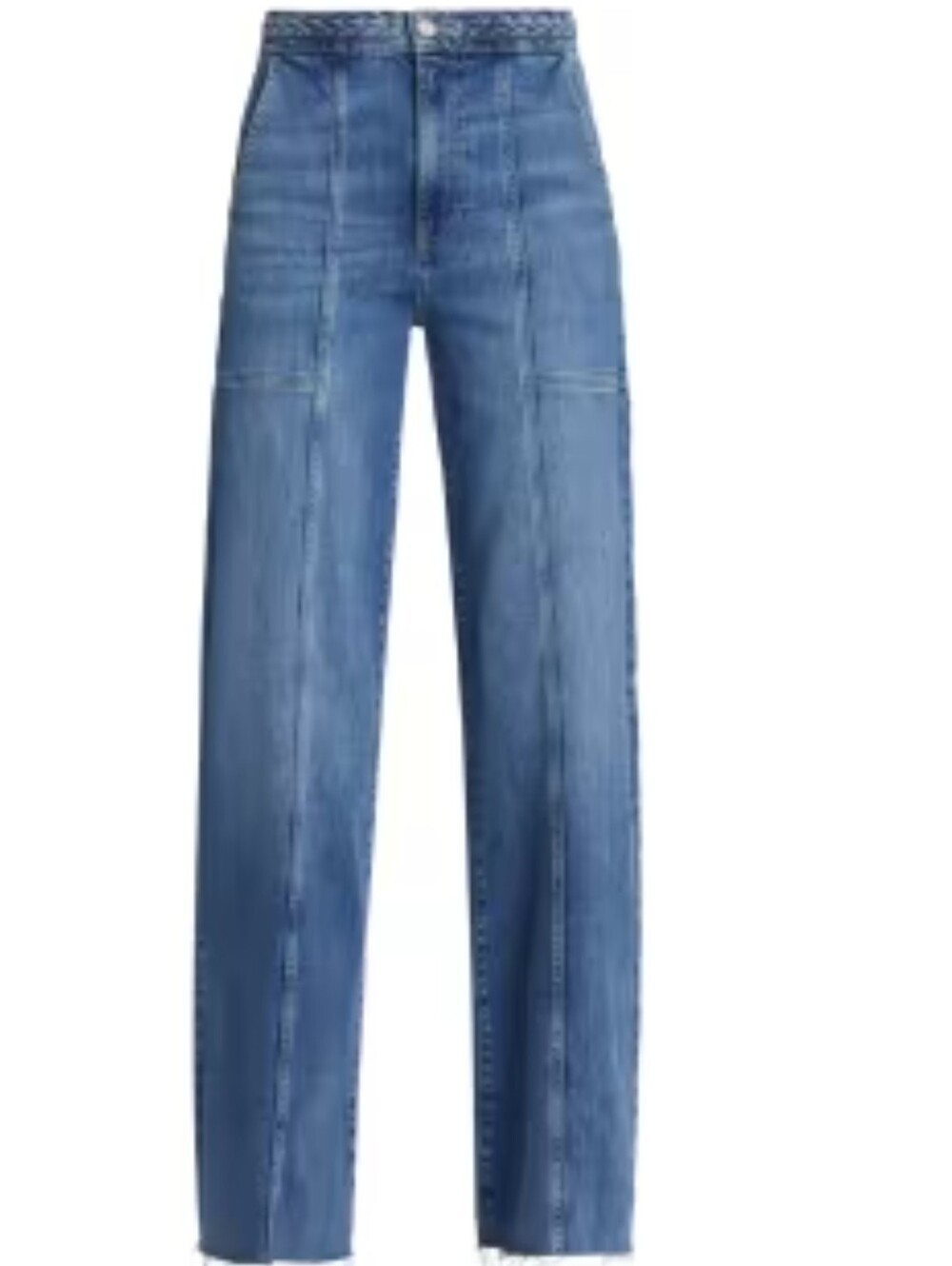 Frame High-Rise Jeans With Braided Waistband Sz 28